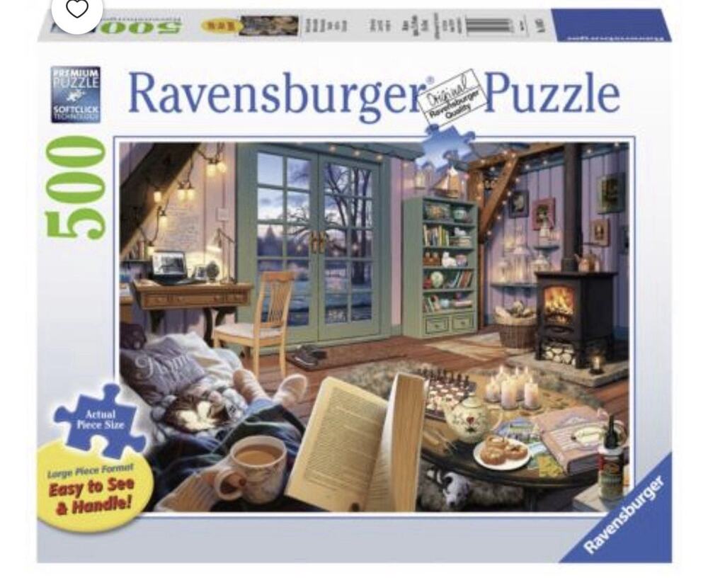 Ravensburger Cozy Retreat 500pcs Large Format Jigsaw Puzzle 27" x 20" complete
